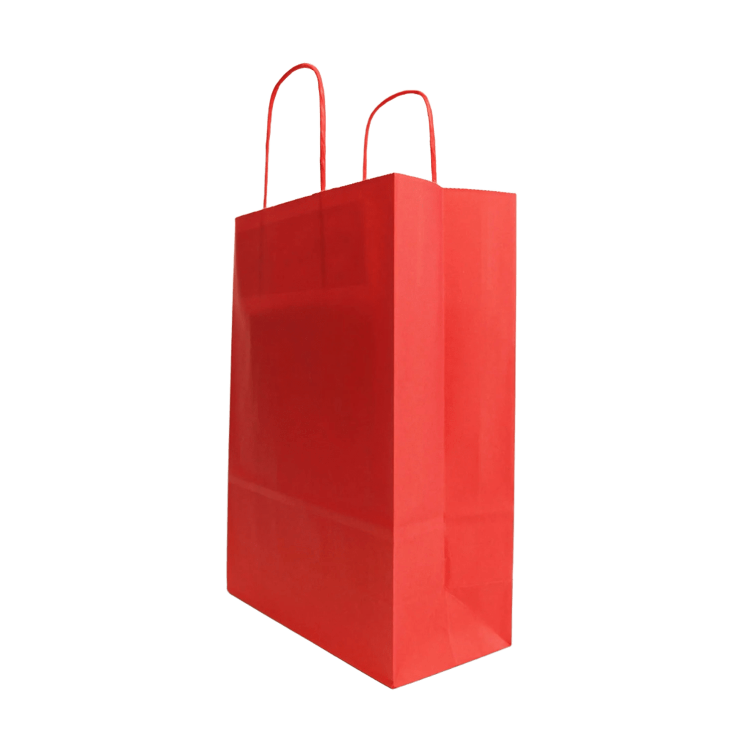 Papirnate vrećice s pletenom ručkom - Crvena - 260x120x350mm